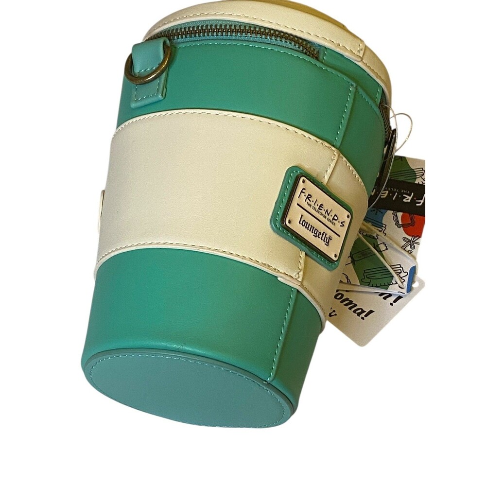 LOUNGEFLY  Friends Central Perk To-Go Coffee Cup Scented Crossbody Bag NEw - Picture 3 of 11